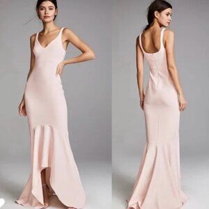 Cinq à Sept Soft Pink Sade Gown Dress, Size 4